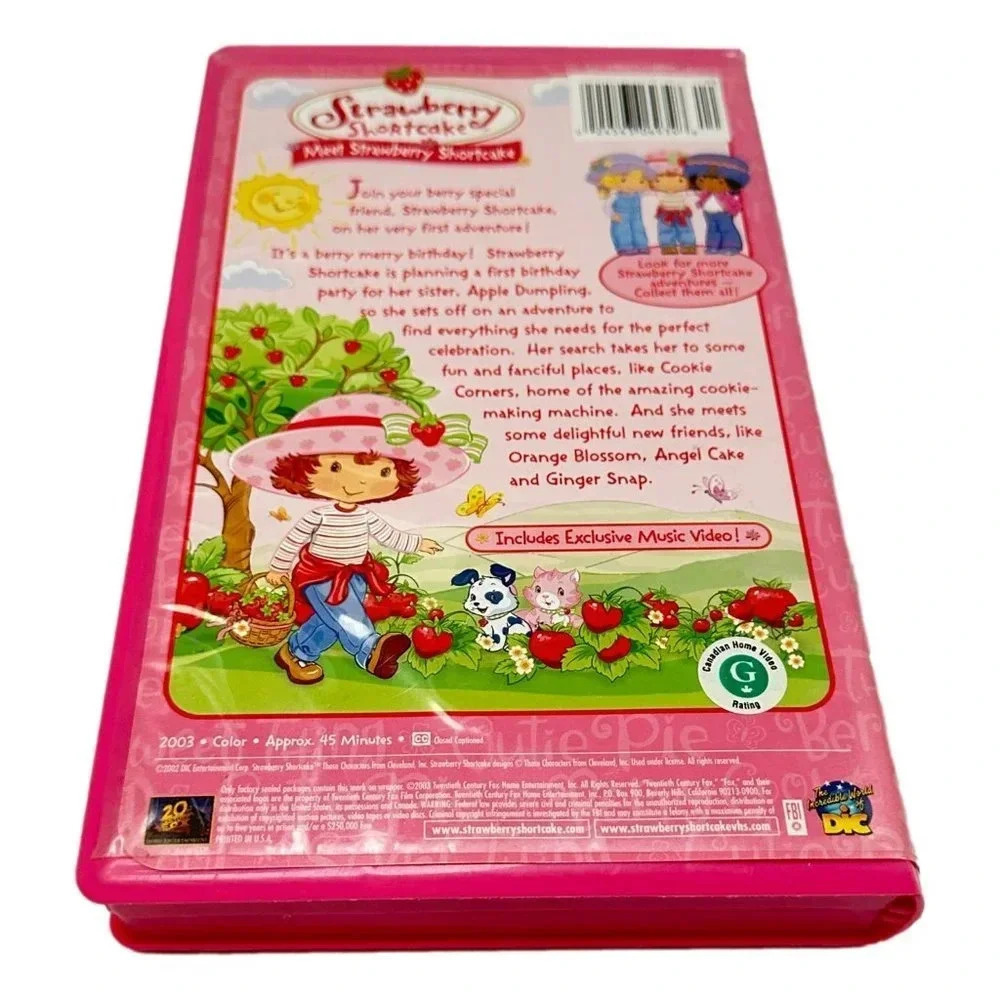 Strawberry Shortcake VHS Vintage Meet Strawberry Shortcake Clam  Shell - Picture 3 of 4